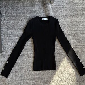 Simkhai Black Ribbed Women's Top with jewels and arm cut outs. Never worn